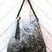 Black and White Speckled Cowhide Leather Hobo Bag by Stacy Leigh RESERVED for Barbara