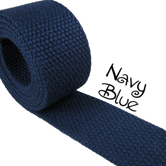Cotton Webbing Navy Blue 1.25 Medium Heavy Weight