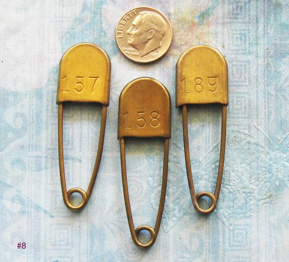 Antique Laundry Horse Blanket Pin Tag Mini Brass WWI by FOUNDLINGS