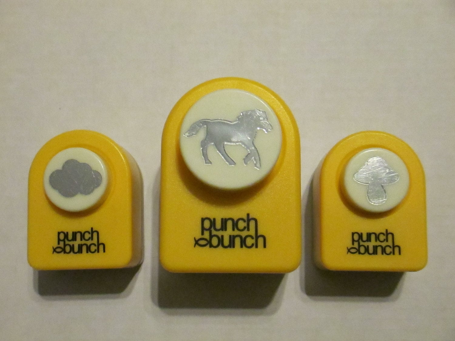 DESTASH THREE Punch Bunch Paper Punches cloud horse