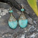 On Sale - Oval Turquoise Earrings