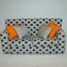 Barbie Doll Sofa - Grey - Black Squares Handmade fits Blythe and other 11 1/2 Inch dolls