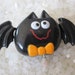 Vintage Hallmark Halloween Vintage Black Bat Wind-Up Pin
