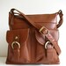 Leather Messenger Bag Shoulderbag Handbag Brown