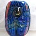 Handmade Lampwork Bead Silver Glass Aqua Marine Royal Blue Violet Cobalt Purple Raspberry Rose Magenta Pink Lamp Work -- The Rainy Season