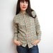 vintage 1980s / multi stripe / pointed collar / fitted shirt / long sleeves / XS-S