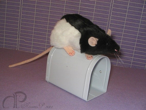 Black Hooded Rat Plushie by Morumoto on Etsy