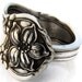 Spoon Ring Size 5 Orange Blossom Pattern Silver Art Nouveau Demitasse