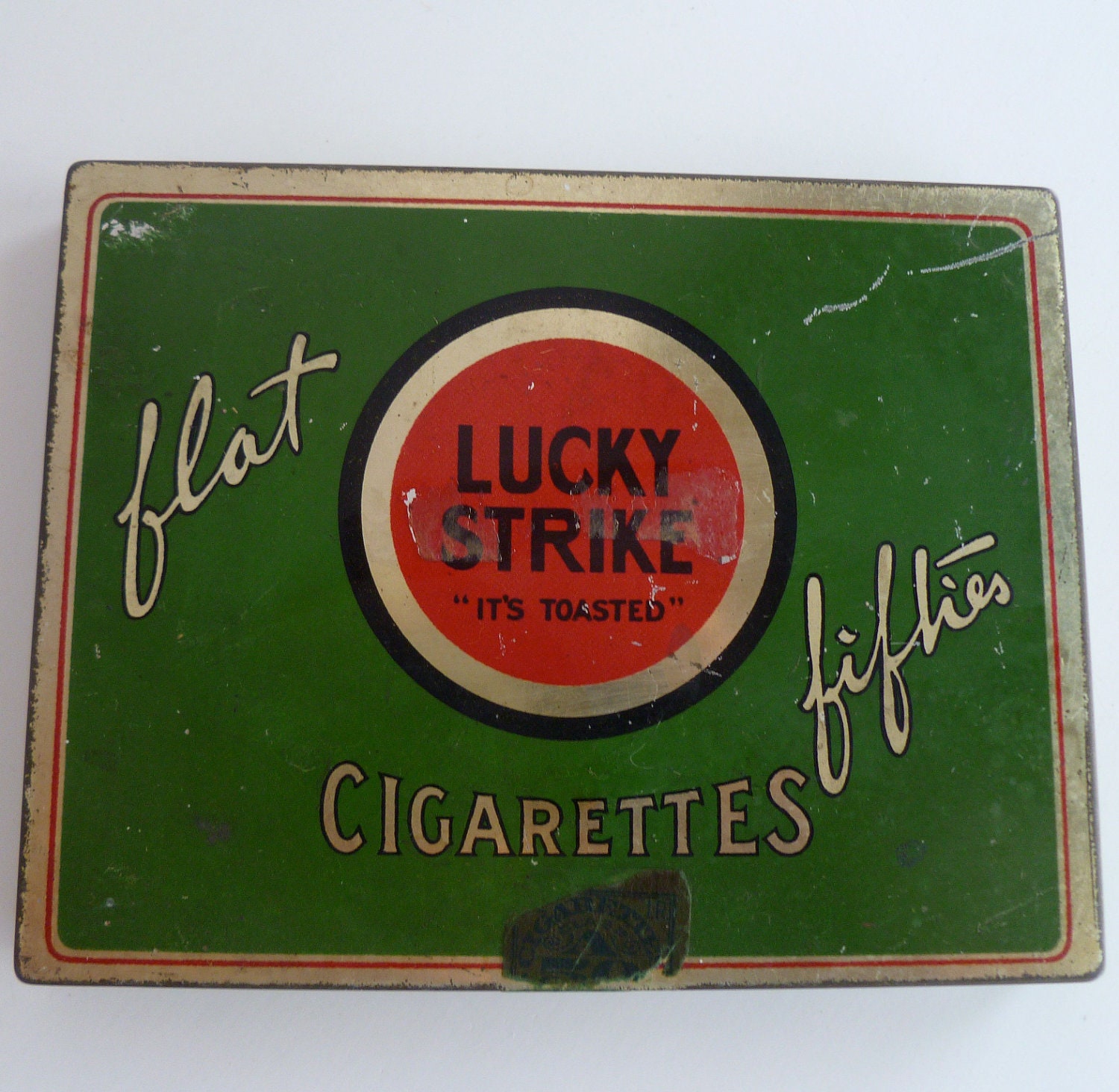 Lucky Strike Cigarette Tin It's Toasted Red