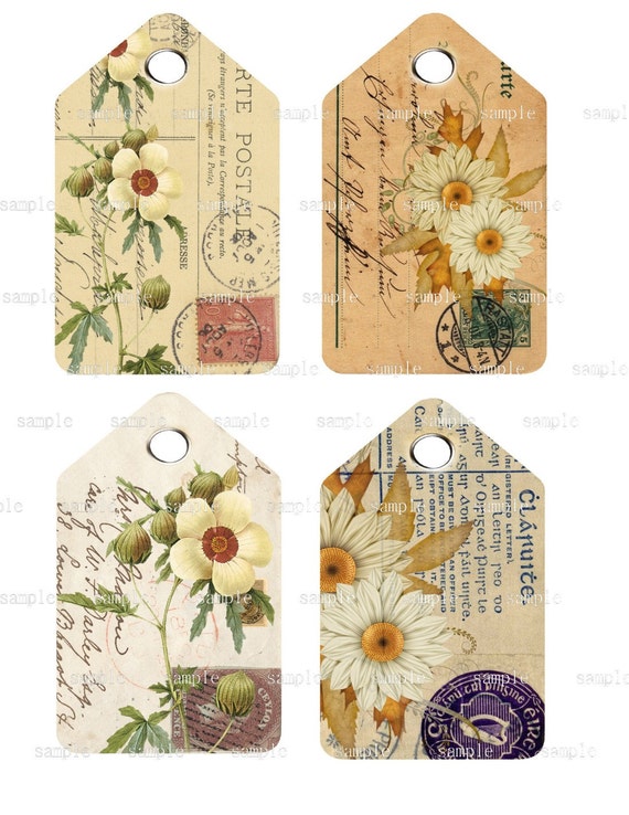 Instant Download Vintage Hang Tags 500b by CountryAtHeart2008