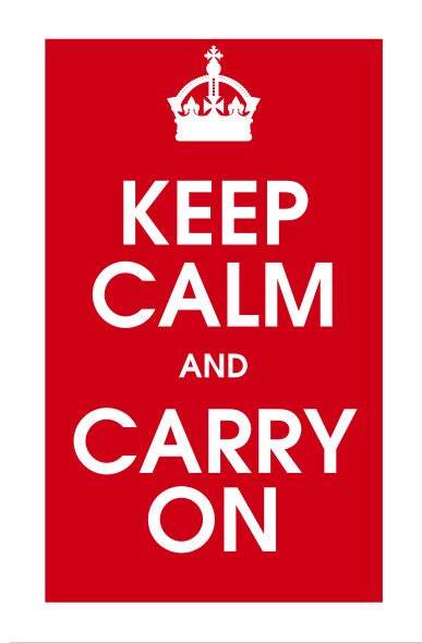 Keep Calm & Carry On digital print 11x17 custom color