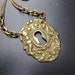 Escutcheon Necklace Fantasy Jewelry Antique Assemblage Necklace Brass Chain Victorian Lion and Unicorn Statement Necklace DanielleRoseBean