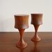 Midcentury wooden pair salt and pepper shakers