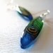 peacock earrings, resin earrings, strut, translucent resin earrings,gifts forf her , gifts under 20