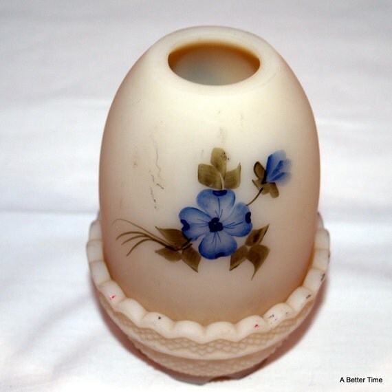 Fenton custard glass fairy lamp by ABetterTime on Etsy