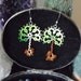 RESERVED for Allison Tranquil Tree Earrings An original design with Moss Agate and Baltic Amber