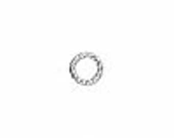 50 Fancy Twist Silver-plated Jumprings - 8.0mm 16 gauge