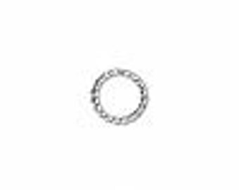 50 Fancy Twist Silver-plated Jumprings - 10.0mm 16 gauge