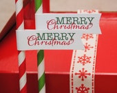SALE! - Merry Christmas Drink Straw Flags Il_170x135