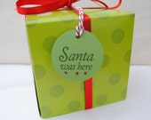 SALE! - Christmas Gift Tags Santa Was Here - Set of 6 Il_170x135