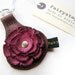 Handmade leather Key Fob, Key ring, Conker brown, Damask rose leather, RAGGLEBLOOM by Fairysteps