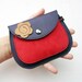 Handmade, Leather clutch Purse, Red, Nude, Violet, MERRY 1918