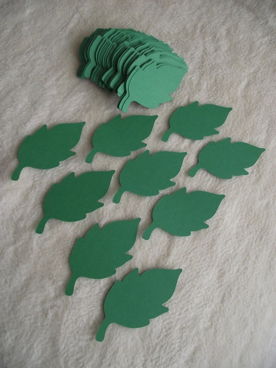 Paper Leaves...100 Piece Set of Very Pretty Paper Leaves Die Cut