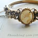 Vintage Florenza Cameo and Pearl Hinged Bracelet with Safety Chain