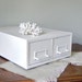 Card catalog cabinet white metal - perfect for escort cards - wedding decor - LAST ONE