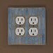 Stained Glass Double Outlet - Outlet Wall Plate - Blue - 7416