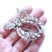 Vintage Crown Trifari Rhinestone Fur Clip, Pin Broooch, Silver, Crystal Swag