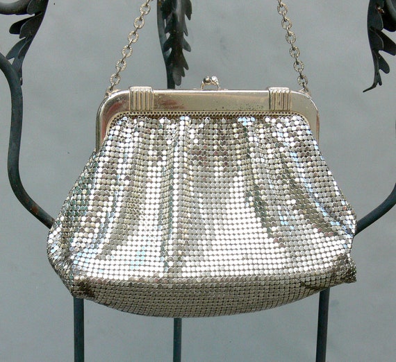 whiting davis silver mesh purse