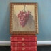 1900s Wine Grapes Oil Painting Signed, Realism Still Life