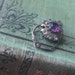 RESERVED 12k gold antique lavalier pendant with amethyst and rhinestones