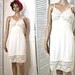 Nylon Slip Vintage Full Slip Short Slip Dress Nightgown White. Size 32