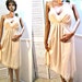 Vintage Slip Dress Pale Pink Nylon Lace Chiffon Goddess. Size L