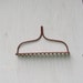 Antique Vintage Iron Rake Head Old Rusty Rake Head Primitive Rake Head Jewelry Organizer Tool Organizer