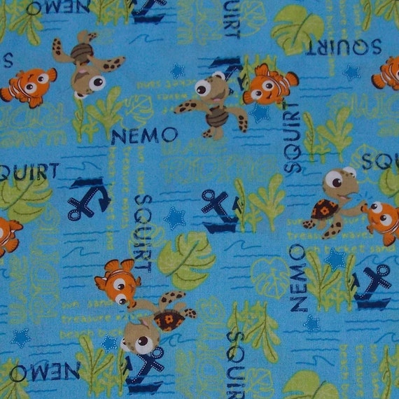 Disney's Finding Nemo Fabric By The Yard by CutiePieCraftSupply