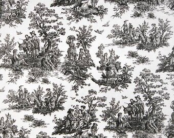 Jamestown Toile Black White fabric | Home Dec Fabric | Premier Prints
