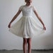 1950s Girls Dress . White Lace . Kids . Childrens . Flower Girl