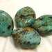 4 Beads....African Turquoise Jasper Gemstone Beads...20x15mm....BB