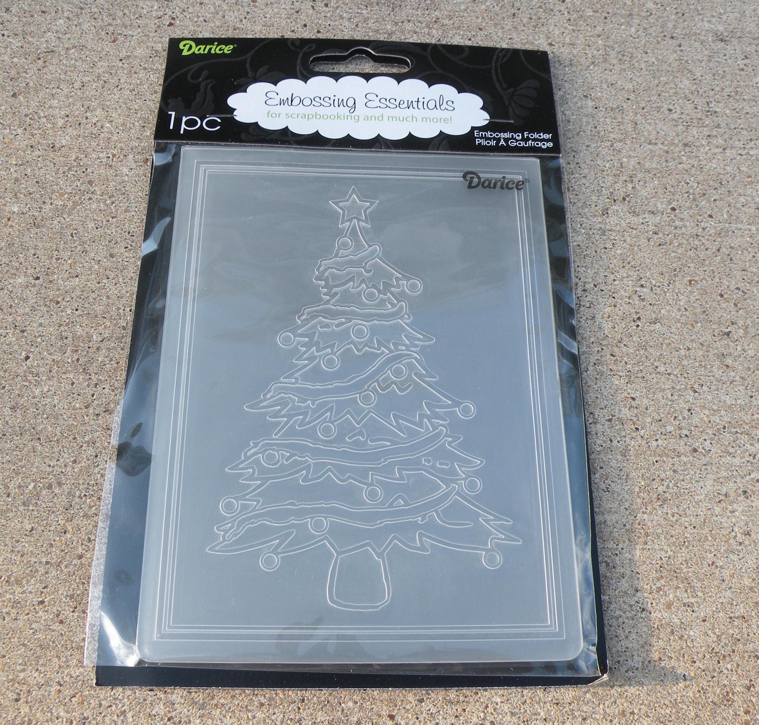Darice Embossing Essentials Embossing Folder Christmas Tree