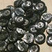 Black and Silver Buttons - Sewing Embellishments - 50 Buttons