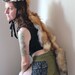 Fox headdress - full skin red fox fur headdress totem dance costume for shamanic ritual and dance