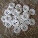 22 Matte White 3/4 inch 4 Hole Buttons