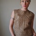 1960s Woven Evening Blouse, size Small to Smaller medium (2/4/6/8)