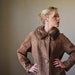 1970s Coffee Brown Suede & Fur Coat, size medium md to large lg
