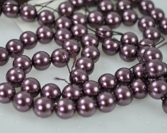 50 Burgundy Swarovski Pearls - 8mm (5810)