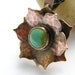 Copper And Turquoise Necklace - Lotus Necklace - Metalsmith Turquoise And Copper Wearable Art Jewelry