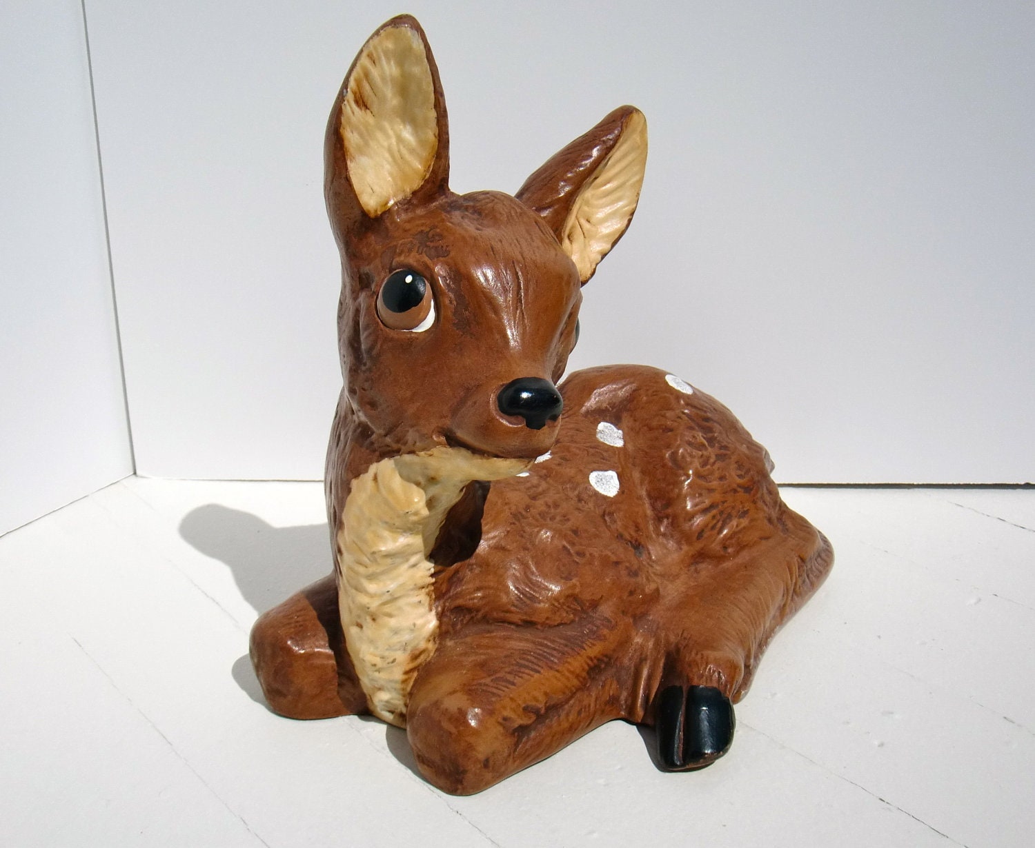 Vintage Ceramic Sleeping Deer Figurine